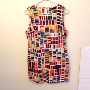 Dear Creatures shift multicolor dress